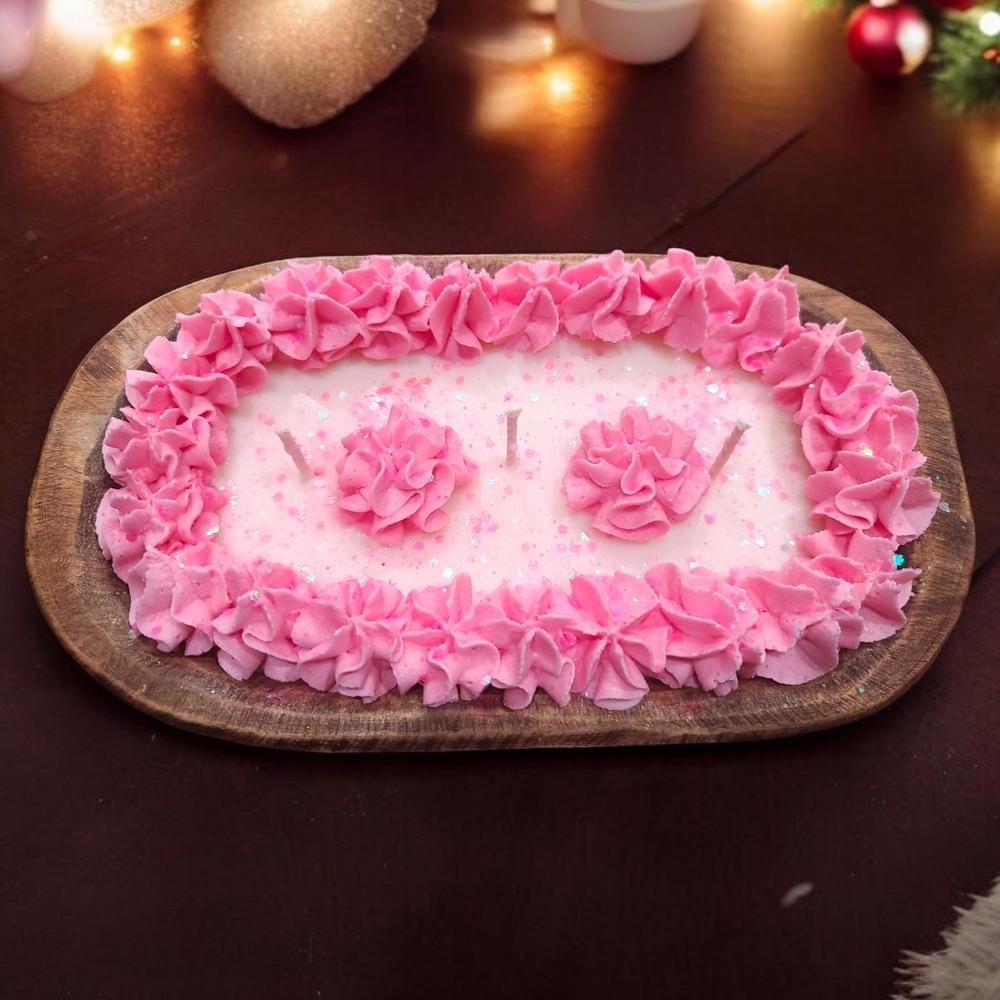 Strawberry shortcake candle